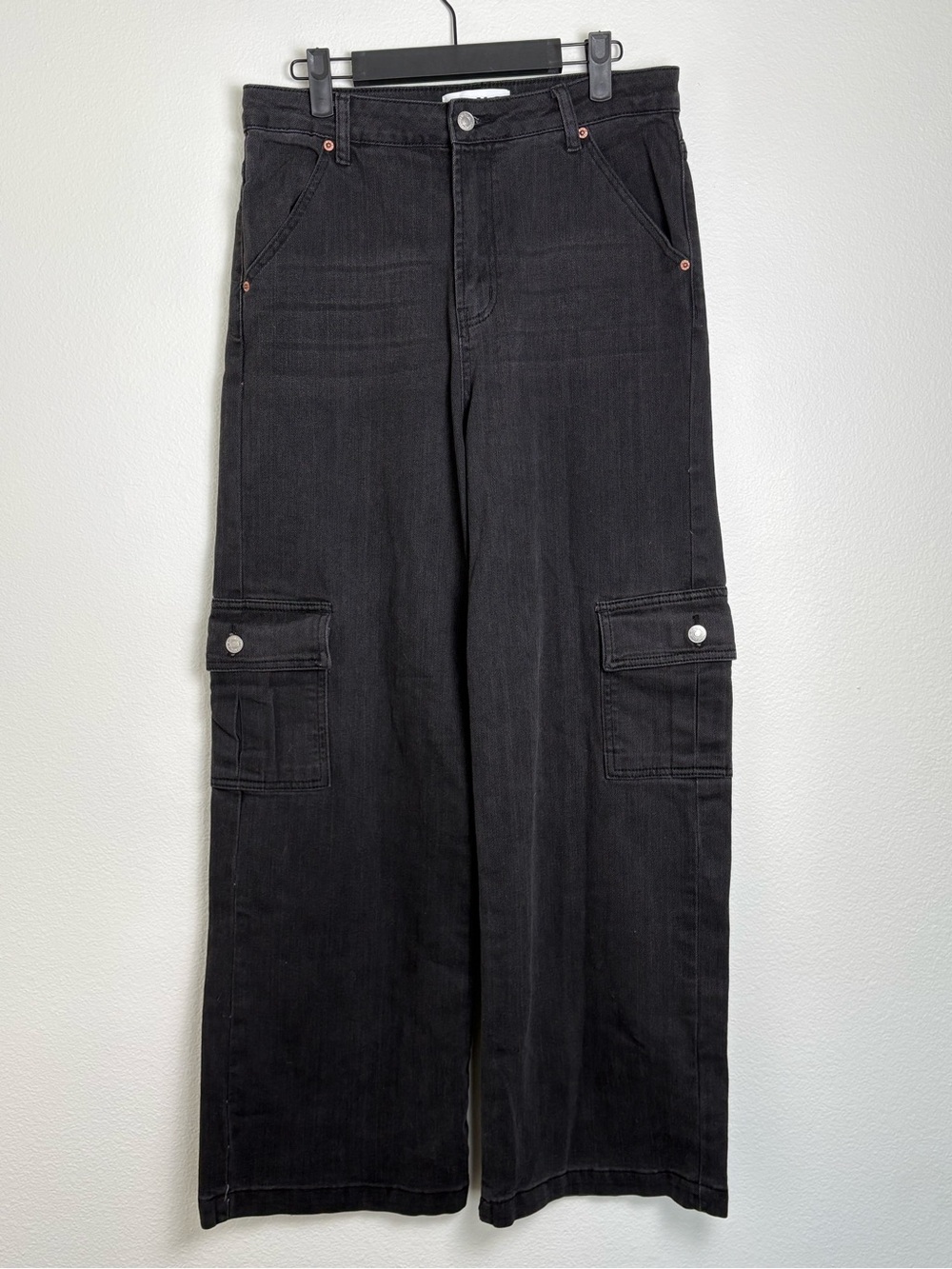 S.O.N.G. Women's Wide Leg Jeans in Black Size 7/28